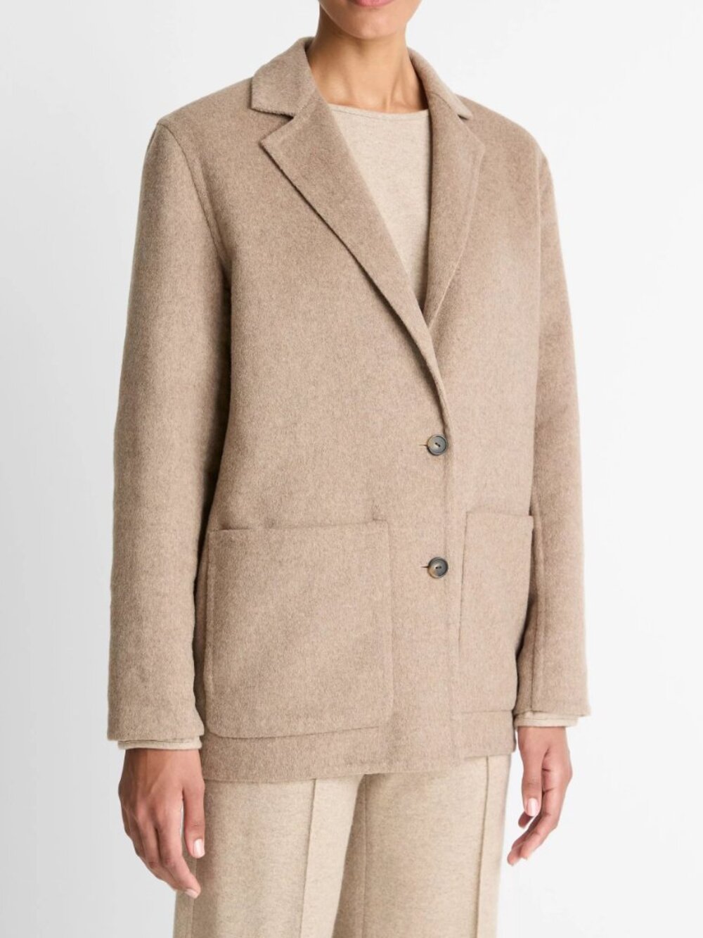 Vince Double-Face Wool & Cashmere-Blend Blazer